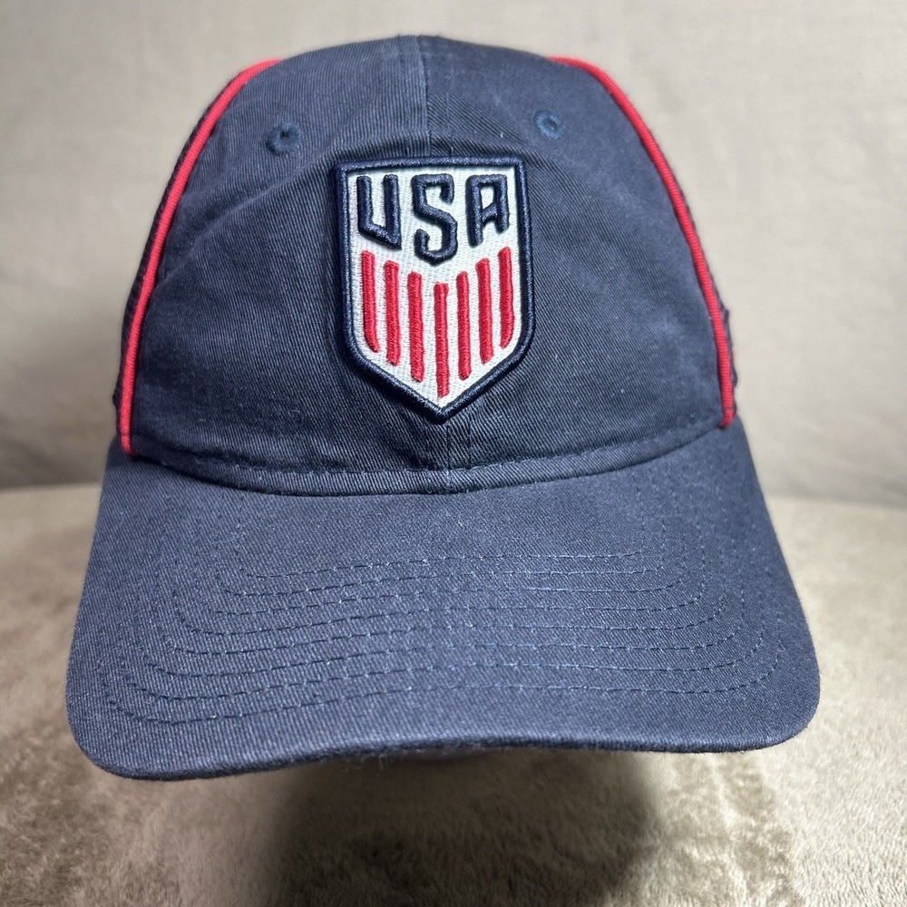 USA Soccer New Era 9Twenty Trucker Hat Navy Snapback USMNT Mesh Cap OSFM
